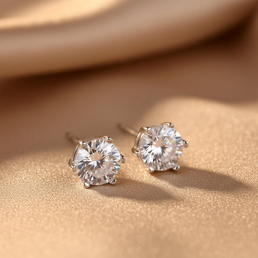 Moissanite Stud Earrings | S925 Sterling Silver