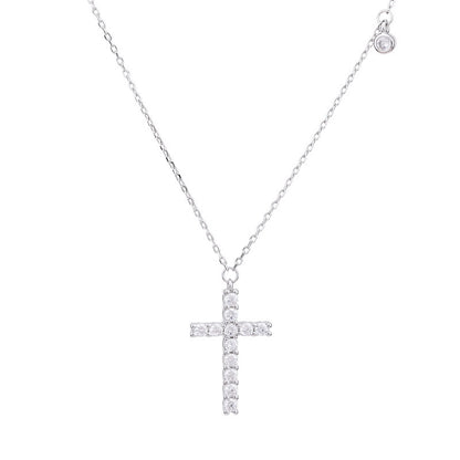 Diamond Cross Necklace | S925 Sterling Silver