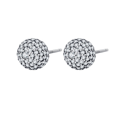 Petites clous d'oreilles Tremella en argent 925 pour femme