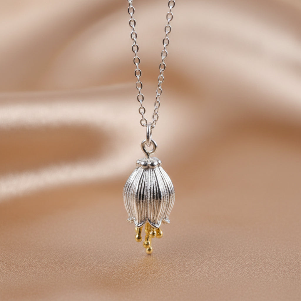 Silver Flower Pendant Necklace | S925 Sterling Silver