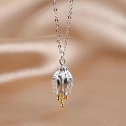 Silver Flower Pendant Necklace | S925 Sterling Silver