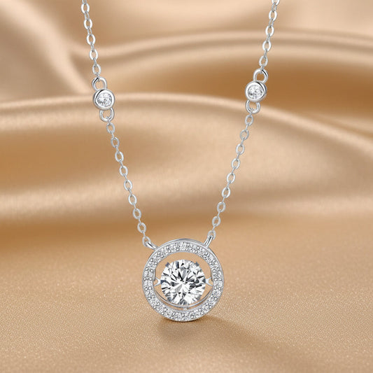 Möbius Moissanite Pendant Necklace | S925 Silver Platinum-plated