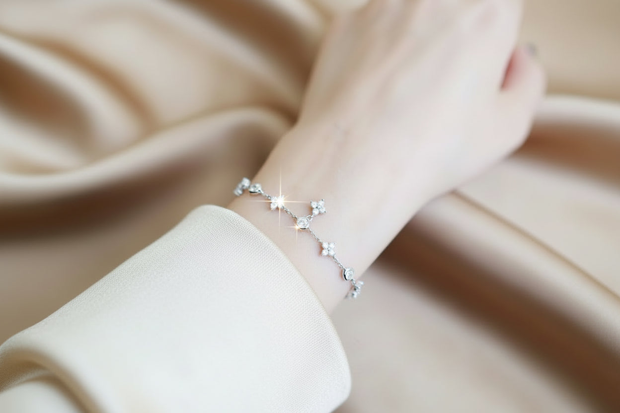 Four-Leaf Clover Bracelet | S925 Sterling Silver