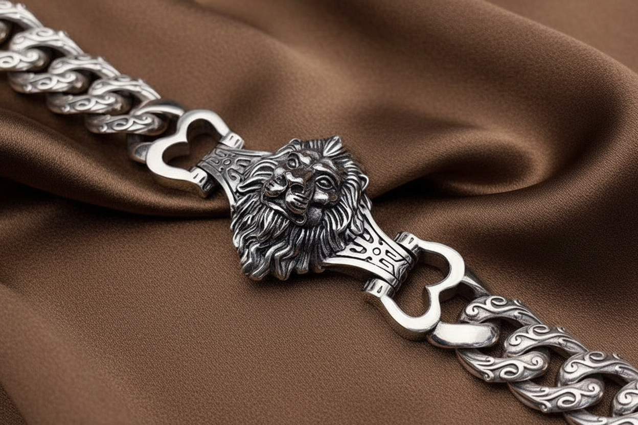 Domineering Lion Chain Bracelet | S925 Sterling Silver