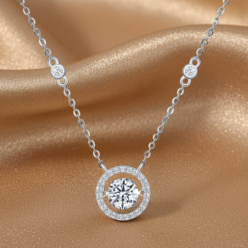 Möbius Moissanite Pendant Necklace | S925 Silver Platinum-plated