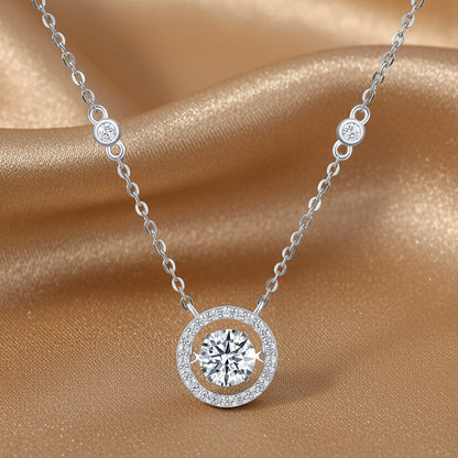 Möbius Moissanite Pendant Necklace | S925 Silver Platinum-plated