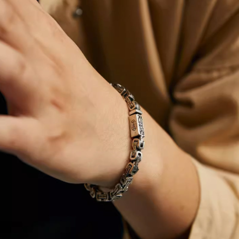 Six Character Mantra Bracelet | S925 Sterling Silver