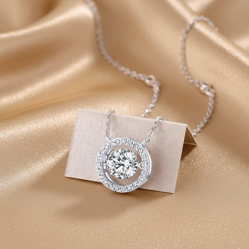 Möbius Moissanite Pendant Necklace | S925 Silver Platinum-plated