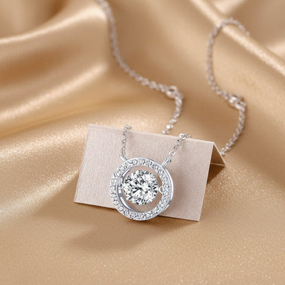 Möbius Moissanite Pendant Necklace | S925 Silver Platinum-plated