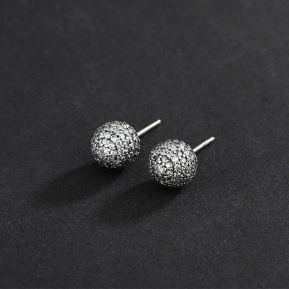 Petites clous d'oreilles Tremella en argent 925 pour femme