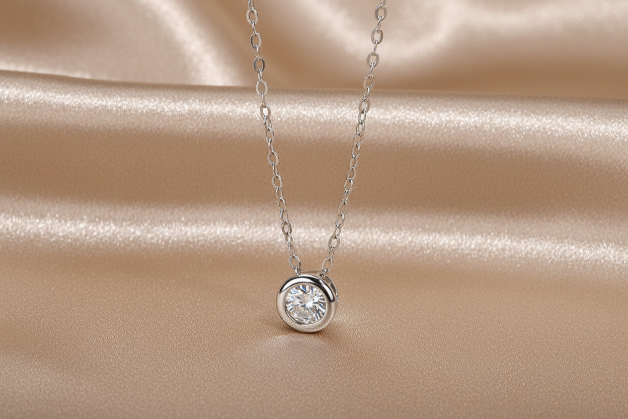 Collier pendentif en Moissanite | Argent sterling S925