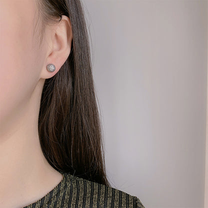 Petites clous d'oreilles Tremella en argent 925 pour femme