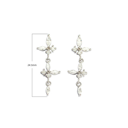 Diamond Butterfly Tassel Earrings | S925 Sterling Silver