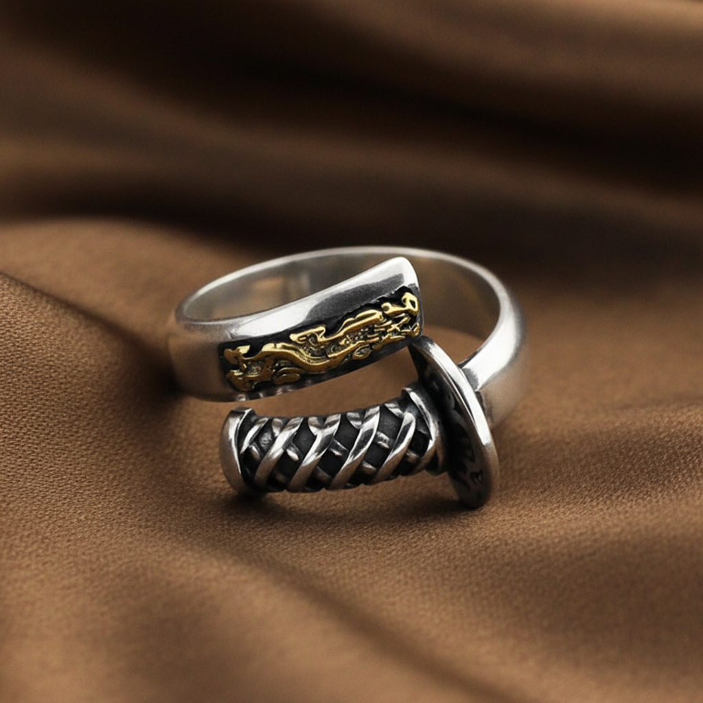Double Edged Sword Ring | S925 Sterling Silver