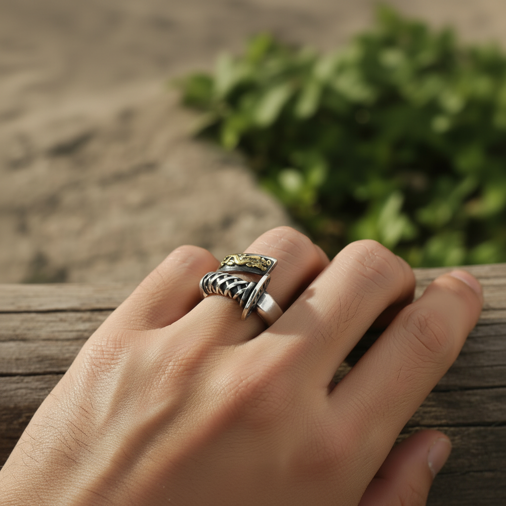 Double Edged Sword Ring | S925 Sterling Silver