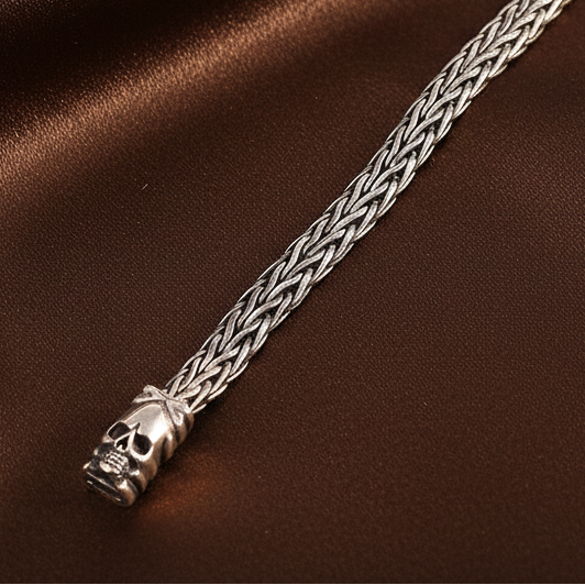 Skull Weave Bracelet | S925 Sterling Silver