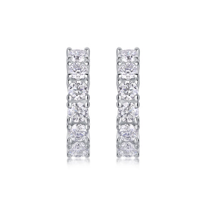 Pursuit Moissanite Stud Earrings | S925 Silver Platinum-plated