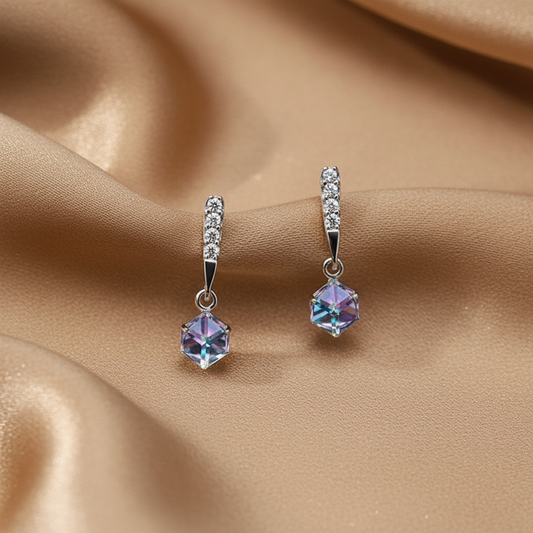 Aurora Crystal Earrings - Angled