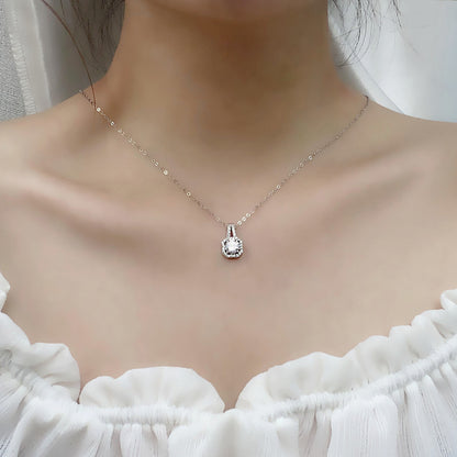 Collier Princesse Sac en Argent Sterling 925 Moissanite pour Femme