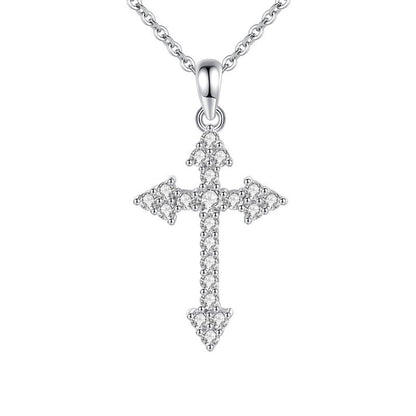 Declaration Diamond Cross Necklace | S925 Sterling Silver