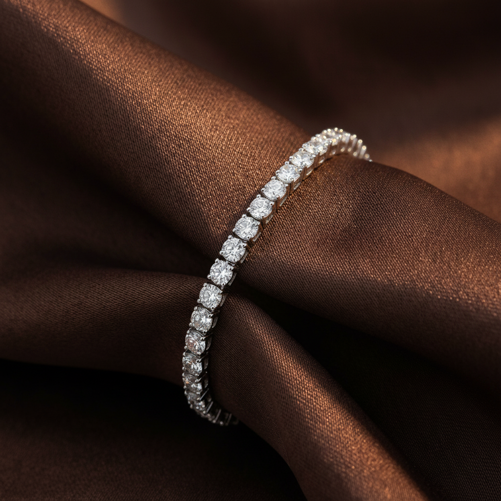 Round-Cut Tennis Bracelet | S925 Sterling Silver