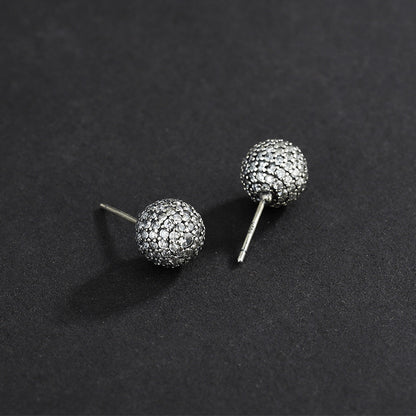Petites clous d'oreilles Tremella en argent 925 pour femme