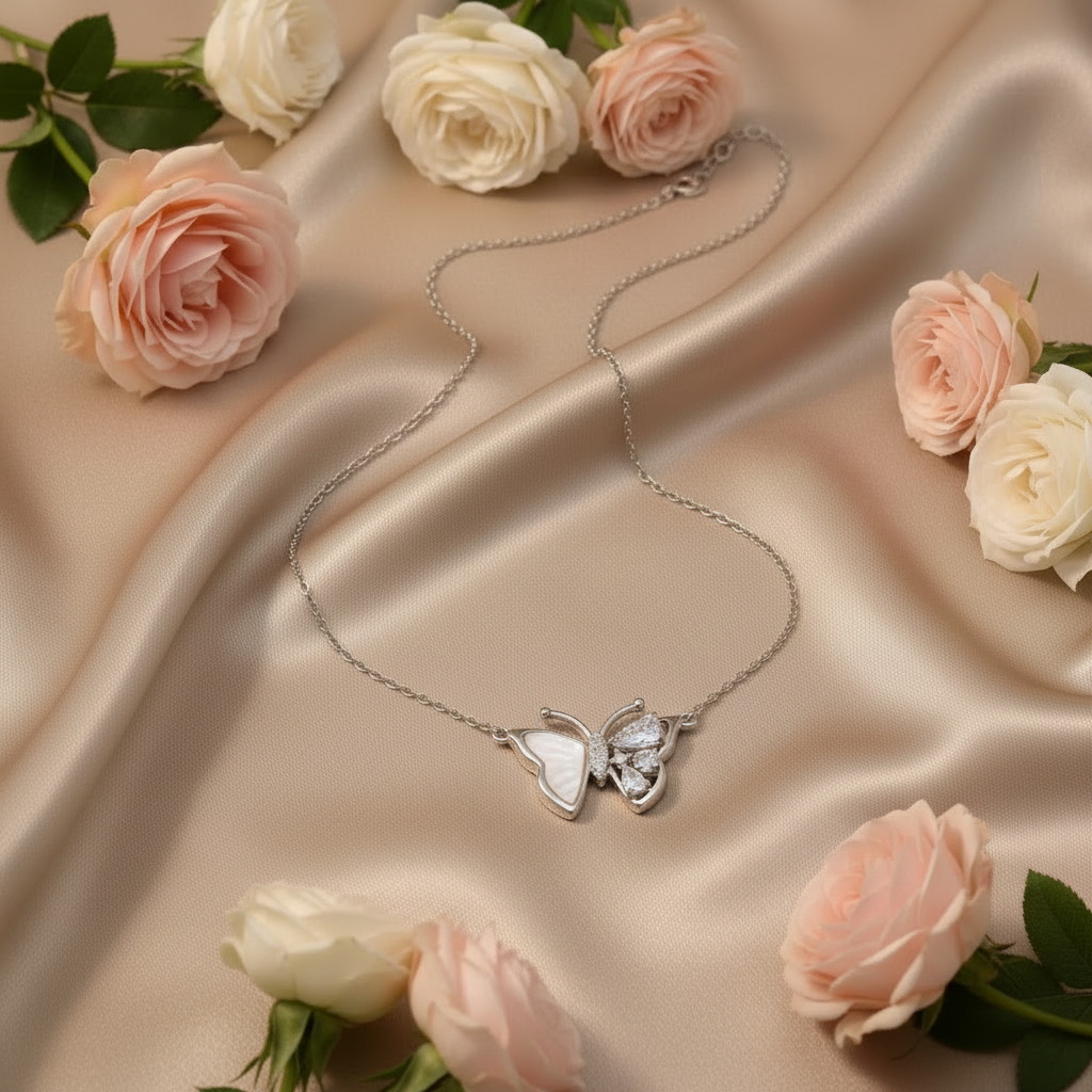 Butterfly Necklace - Angle Shot