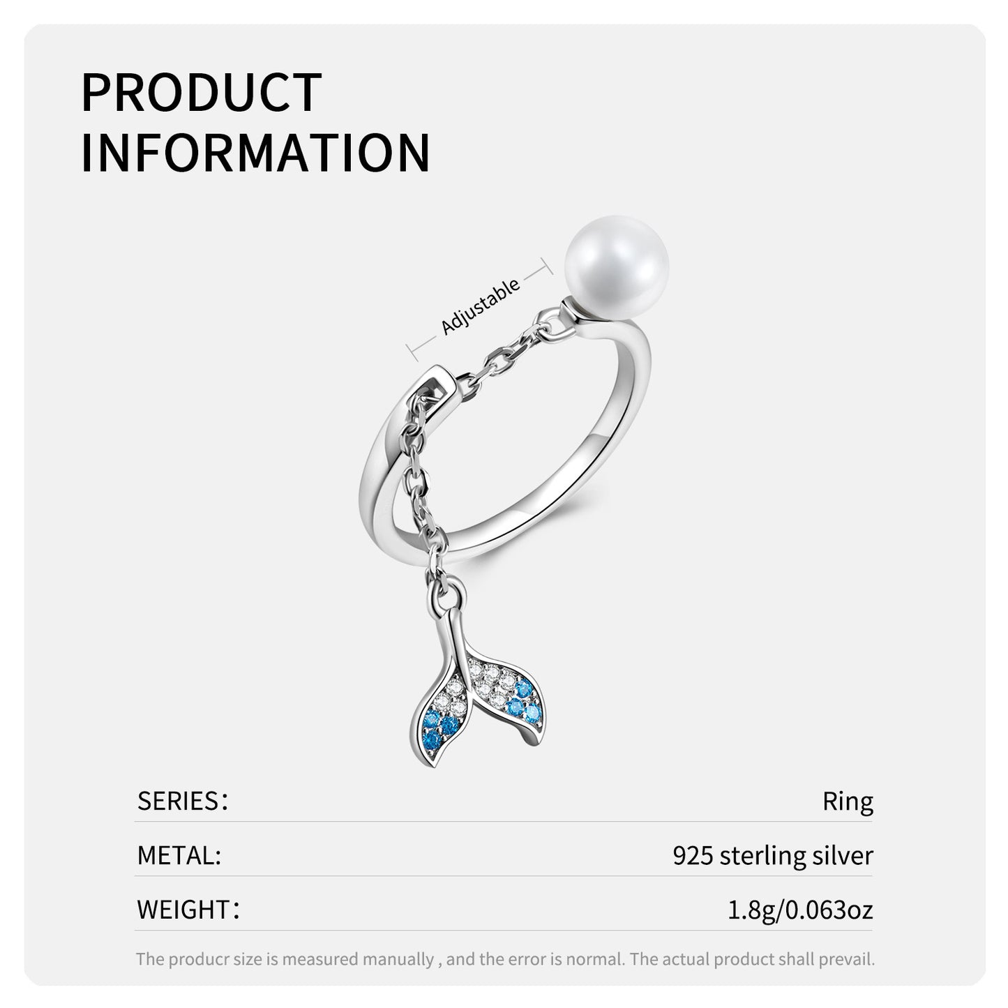 Mermaid Pearl Ring | S925 Sterling Silver
