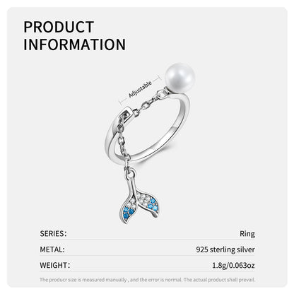 Mermaid Pearl Ring | S925 Sterling Silver