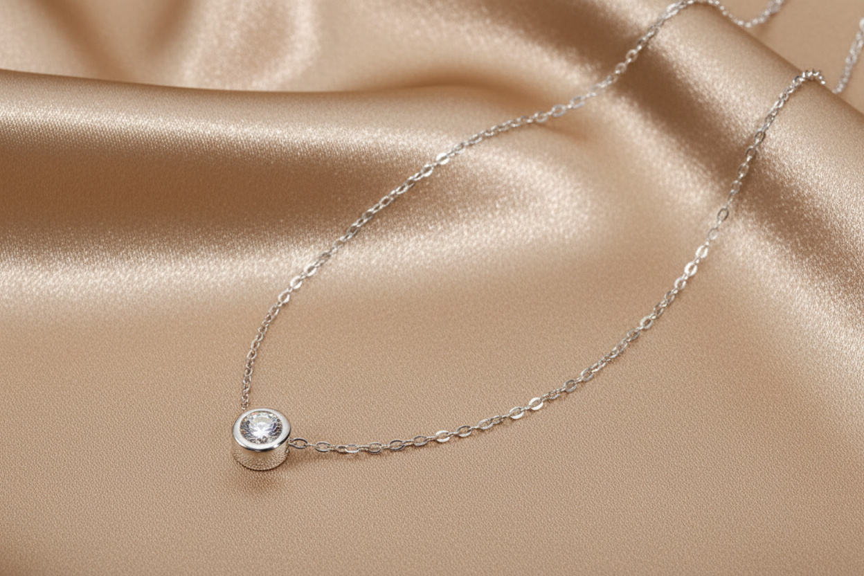 Collier pendentif en Moissanite | Argent sterling S925