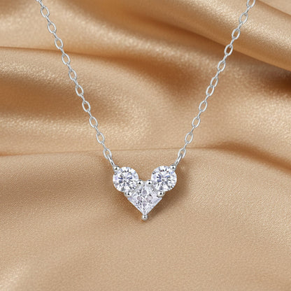 Love In The Present Moissanite Necklace | S925 Silver Platinum-plated