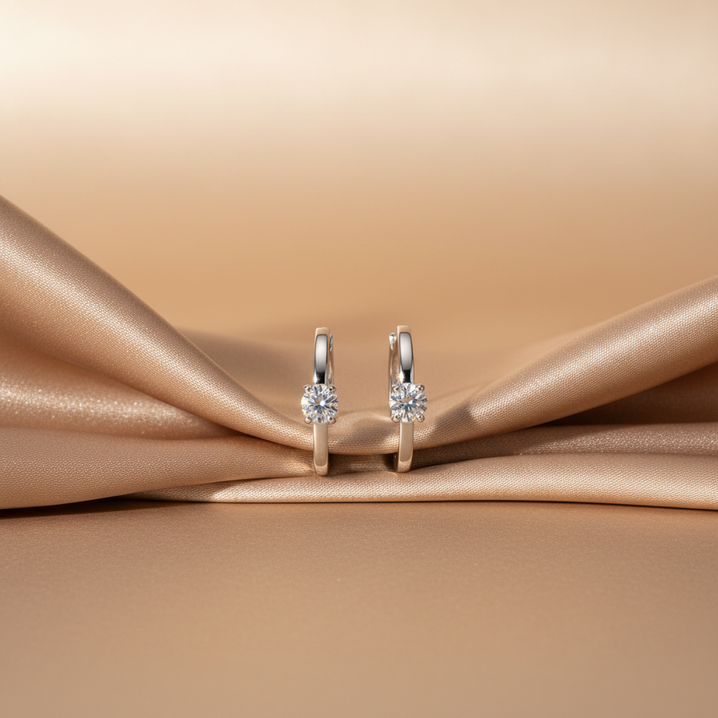 Color zircon earrings