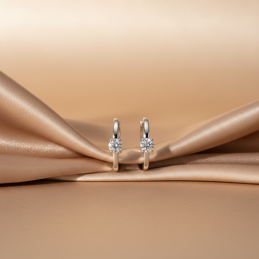 Color zircon earrings