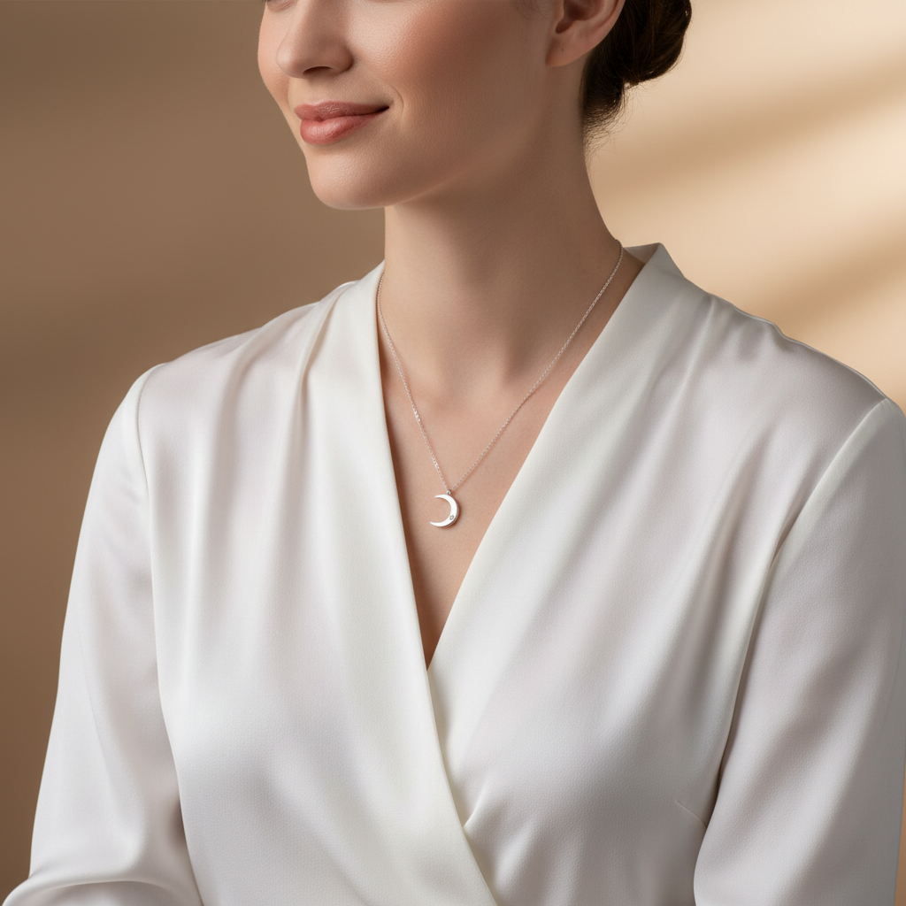Crescent Moon Necklace Lifestyle