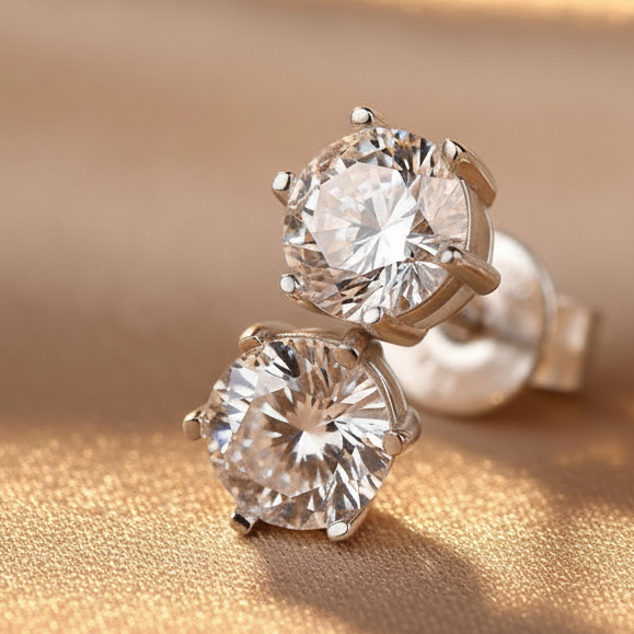 Moissanite Stud Earrings | S925 Sterling Silver