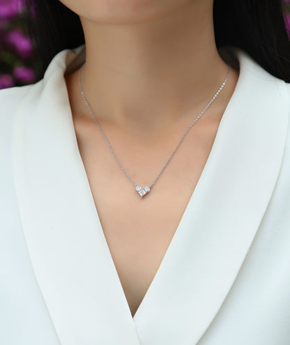 Love In The Present Moissanite Necklace | S925 Silver Platinum-plated