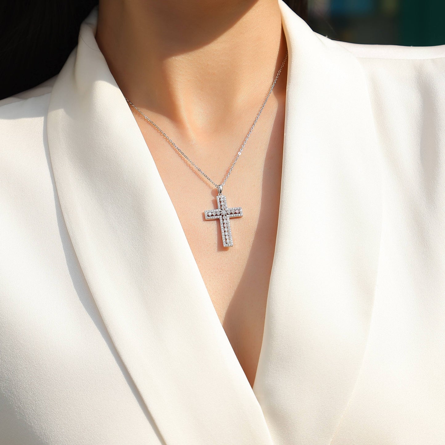 Collier Pendentif Moissanite Shelter | Argent S925