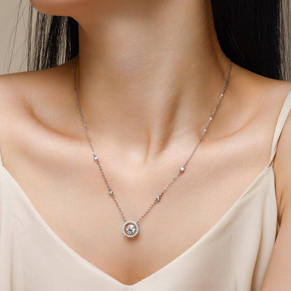 Möbius Moissanite Pendant Necklace | S925 Silver Platinum-plated