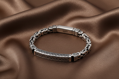 Thai Silver Retro Keel Pattern Bracelet | S925 Sterling Silver