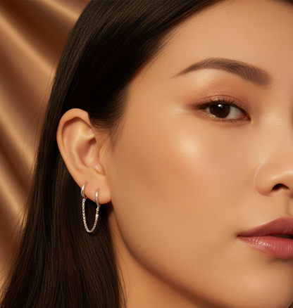 Long Drop Silver Earrings | S925 Sterling Silver