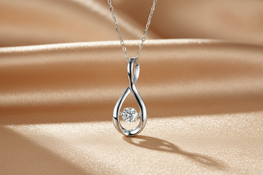 Moissanite Pendant Necklace | S925 Silver Platinum-plated