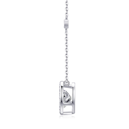 Möbius Moissanite Pendant Necklace | S925 Silver Platinum-plated