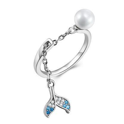 Mermaid Pearl Ring | S925 Sterling Silver