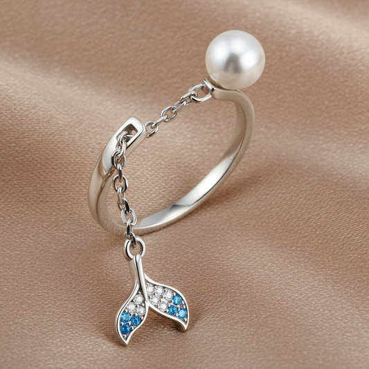 Mermaid Pearl Ring | S925 Sterling Silver