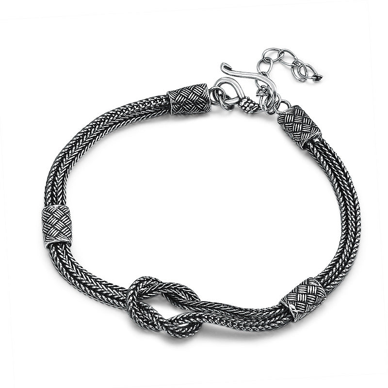 Bracelet Rétro Tressé Main | Argent Sterling S925