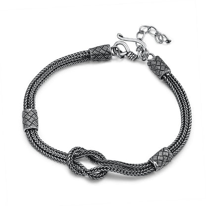 Bracelet Rétro Tressé Main | Argent Sterling S925