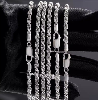 Twisted Chain Necklace | S925 Sterling Silver