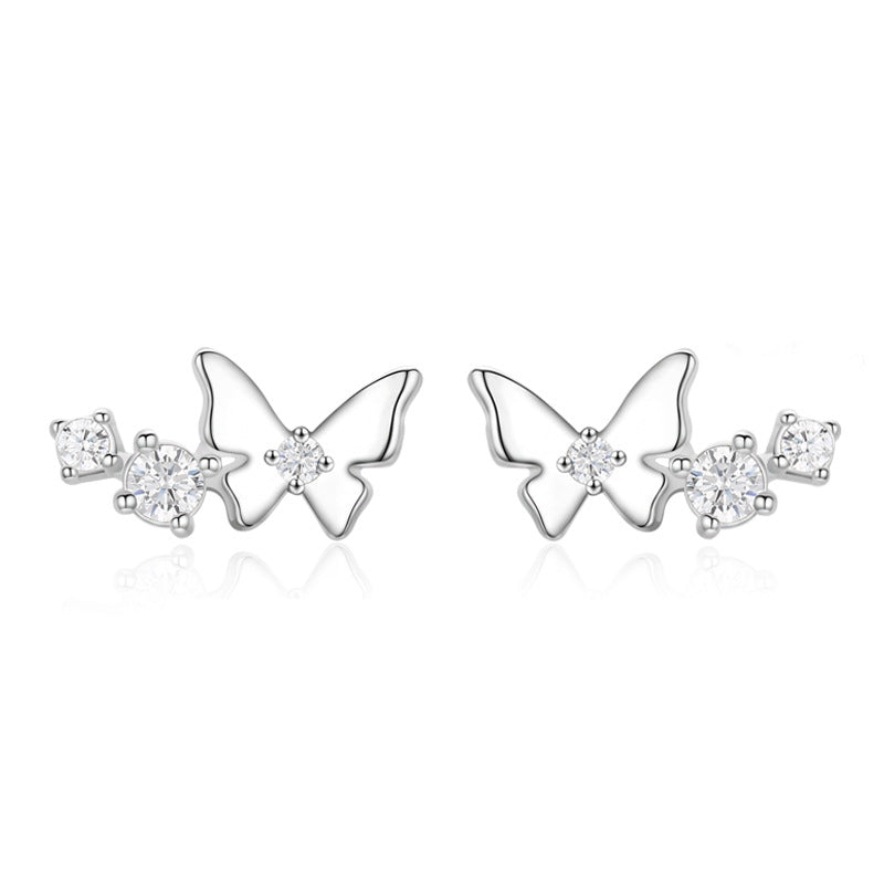 Versatile Butterfly Stud Earrings | S925 Sterling Silver