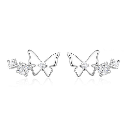 Versatile Butterfly Stud Earrings | S925 Sterling Silver