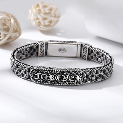 Retro Tang Grass Totem Bracelet | S925 Sterling Silver